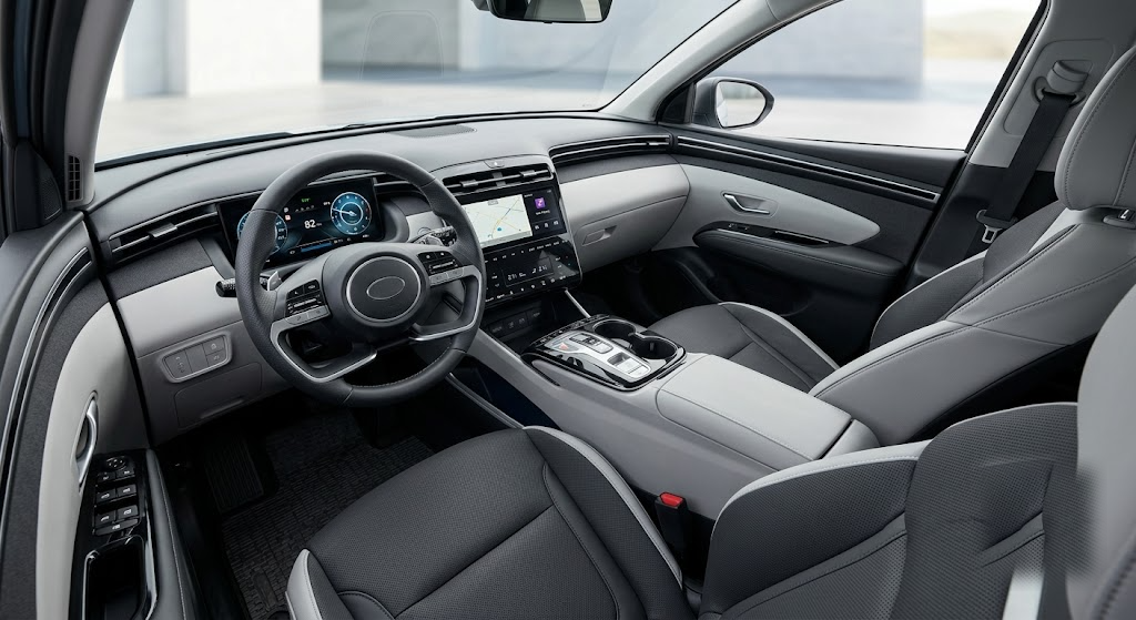 Mini Cooper interior illustration